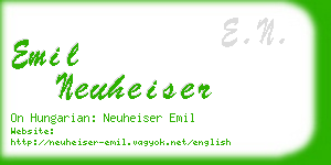 emil neuheiser business card